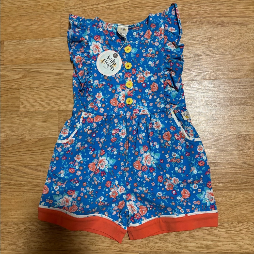 New “Wildflower” romper size 4 with tag